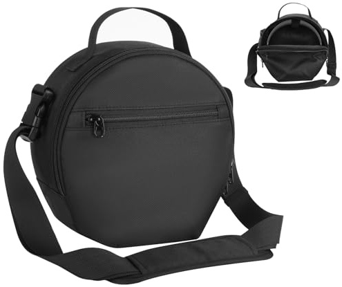 XBERSTAR Large Headphone Carry Bag for DJ & Over Ear Headphones Nylon Shoulder Case with Dual Pockets & Adjustable Strap