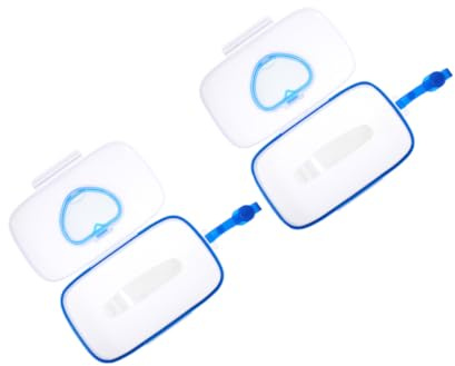 Tragbare Feuchttücherbox -pack für Babyfeuchttücher aus Pp Blau | Reisegeeignet, Leicht und Praktisch zum Mitnehmen, Aufbewahrungsbox für Zuhause und Unterwegs, 2 Stück