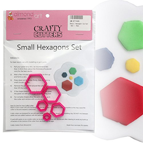 Small Hexagon Cutter Set - 5pc - Cake Decorating & Cupcake Topper Cutters