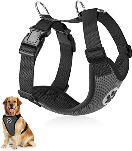 SlowTon Hundegeschirr für Hunde, No Pull Sicherheitsgeschirr Kleine Mittlere Hunde Brustgeschirr Dog Harness Weich Gepolstert Atmungsaktiv