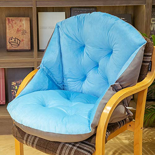 Stuhlauflage,Plüsch Sitzpolster Niedriglehner Stuhlkissen mit Rückenteil Polsterauflage Gartenstuhl Kissen Sofa Sessel Rollstuhl Gestepptes Sitzauflage,Sitzkissen für Auto,Büro und Boden G 45x53CM