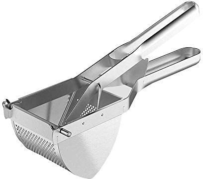 Potato Ricer, Food-Grade Stainless Steel Potato Ricer and Masher, Heavy Duty Commercial Manual Potatoes Presser for Creamy Mashed Potatoes and Juice