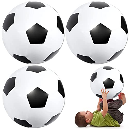 JEKAVA Beach Balls 3Pack - 27 Inflatable Soccer Balls Giant Inflatable Balls, Jumbo Pool Toys Beach Soccer Balls Summer Party Favors Swimming Pool Ball Outdoor Water Game Party Supplies