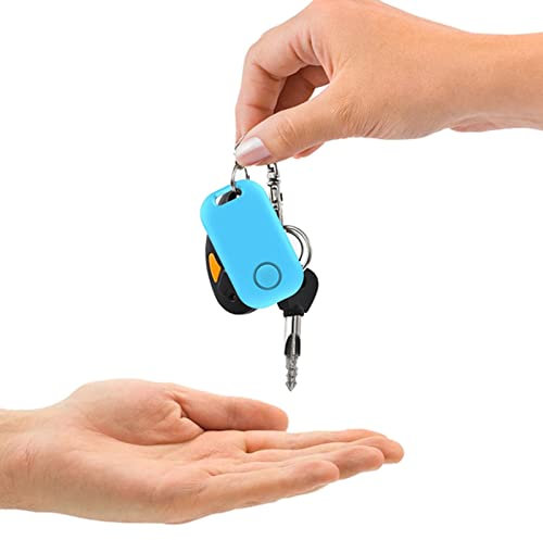 Bluetooth Keys Finder, Item Locator for Pet Keys Bags Wallets Luggage, Phone Finder for Android for IOS, Two Way Alarm, Support Positioning Function (Blue)