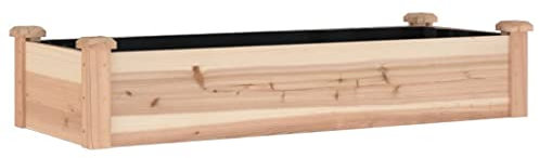 Tidyard Fioriera Rialzata da Giardino - Aiuola, Letto, Orto per Balcone, Vaso da Esterno - 120x45x25 cm Massello Abete