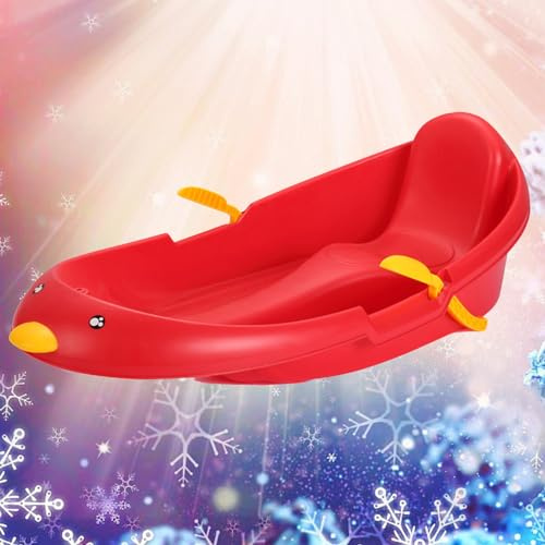 Thickened Wear-Resistant Sledge, Children's Snowboard Sledge, Adult Sledge with Backrest, Winter Snow Sleds
