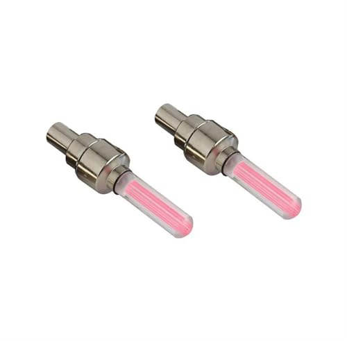 GSCLZ BMX ZubehöR 2 STÜCKE Fahrrad Lichter Reifen Ventilkappe Taschenlampe Auto Auto Motorrad Reifen Luftventil Radspeichen Licht Fahrrad Zubehör Fahrrad ZubehöR(2PCS Red)