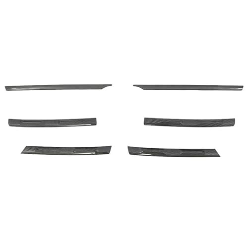 Front Grill Front Bumper Mesh Center Grille Grill Styling Mouldings Strips Cover Trim For VW For Tiguan MK2 2016 2017 2018 2019 2020 2021 Car Radiator Grille(Carbon Fiber Black)