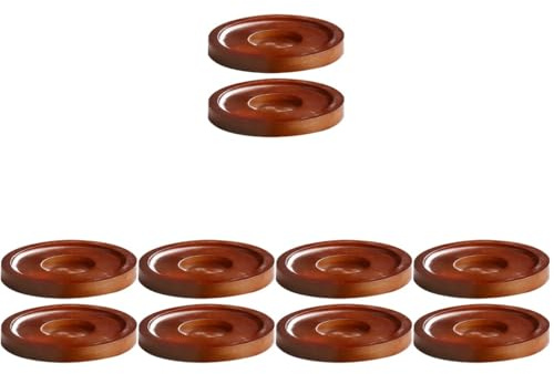 MAGICLULU 10pezzi Sottobicchieri Rotanti in Legno Per Bicchieri Da Whisky Da Con Design Antiscivolo Sottobicchieri Versatili Per Bevande E Birra Base Rotonda in Legno Di Alta Qualità