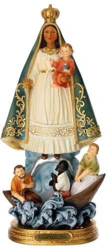 Holyart Estatua Virgen de la Caridad del Cobre Resina Pintada 40 cm