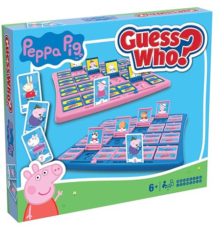 Winning Moves Peppa Guess Who? Board Game Featuring Mummy Pig, George, Daddy Pig - Easy Setup, Ages 6+