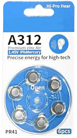6pcs PR41 1.45v Air Hearing Batteries For Hearing Ear Device Button Battery Long Last Design