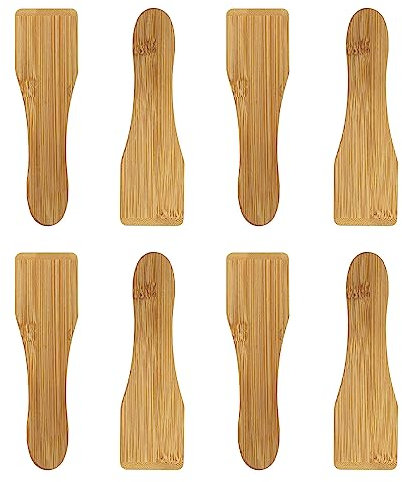 KOSMOSTA Bamboo Raclette Spatula Good for Non-Stick Pans 8pcs/Set
