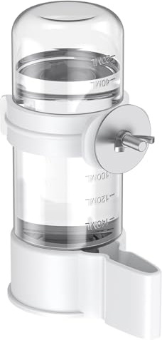 Pawfly Bird Water Dispenser, Automatic Bird Water Feeder, White Plastic Cage Water Dispenser for Parrot Parakeet Cockatiel Budgie Lovebirds (Not Fit for Food Feeding)