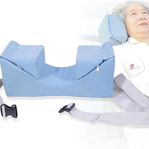 Halswirbelsäulenschutzkissen, verstellbar, abnehmbar, bogenförmig, anti-laterale Kopfstütze für Rollstuhl und Stillbett, ideal für ältere Menschen