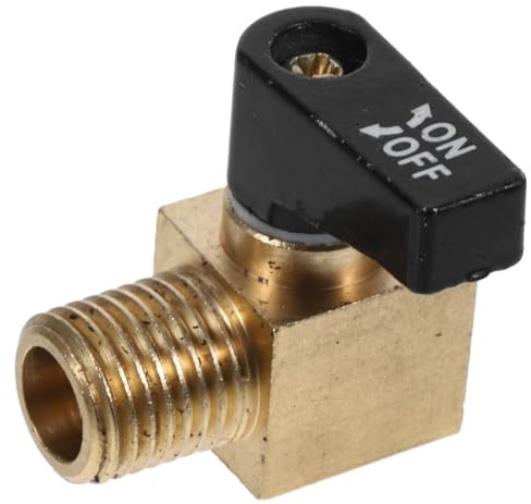 DOITOOL Air Compressor Valve Replacement 1/4 Npt Threaded Drain Valve Copper Part for Industrial and Home Use