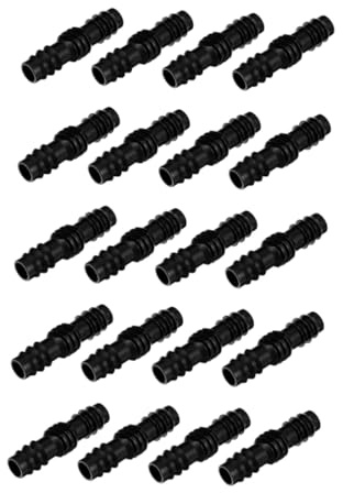 Gatuida 20 Piezas Conectores de Manguera para Riego por Goteo Acoplamiento Recto para Jardín Accesorios de Irrigación Agrícola Resistente y Instalación