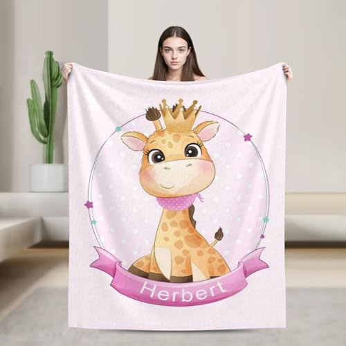 Gudina Coperta Neonato Personalizzata,Copertina Neonato Nome,Birthday,Christmas,Thanksgiving,Regalo Personalizzato per Ragazzi e ragazze, ﻿