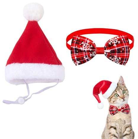 Animale Domestico Regolabile Natale Cappello Santa,Costume Natalizio per Gatti Cani,Collare Natalizio per Animali Domestici,Costume Di Natale per Animali Domestici,Per Cani,Gatti,AnimaliDomestici,1pc