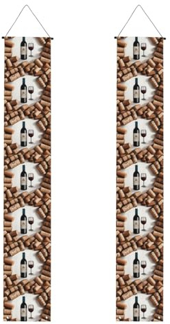 WHJSHOP Weinkorken Bild Abschluss Veranda Banner - Stabil, langlebig, waschbar und wiederverwendbar Abschlussdekoration für Partys, Zeremonien, Haustüren