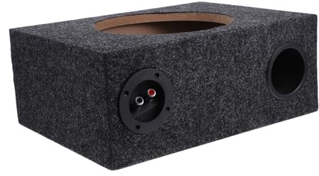 ZUNOXAZ 10 Subwoofer Enclosure Box for Car Vehicle Wooden ABS Plush Box Clarity Luxurious Aesthetic for Enhanced Bass Performance in Car Interior
