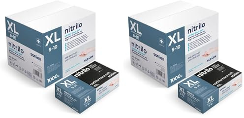 GUANTE NITRILO NEGRO XL 100UDS SANTEX (Paquete de 2)