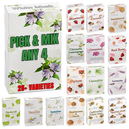 Stamford Incense Cones – Pick & Mix Any 4 | Home Fragrance Aromatherapy Perfume Cones | Long Lasting Burn | Huge Scent Range (4)