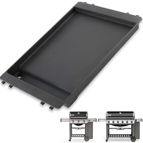 7599 Piastra in ghisa profonda per griglie Weber Genesis II serie 300 e 600, adatta per E-310, S-310, E-315, E-335, E-610, S-610, accessorio per griglia Weber Genesis