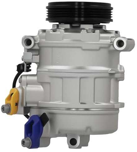maXpeedingrods 7SEU17C AC Aluminium Kompressor Klimakompressor Klimaanlage mit Kupplung für BMW 5er E60 E61 520-535 7er E65 E66 E67 730 64509174802 64526917859 R134a PAG46