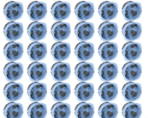 Lot de 60 Boîtes d'Encastrement AIR'METIC Étanche à l'Air Ø67mm Bleu | Boîtier Appareillage Électrique Standard, Pour Placo et Cloison Sèche, Profondeur 40mm, Fabrication Française