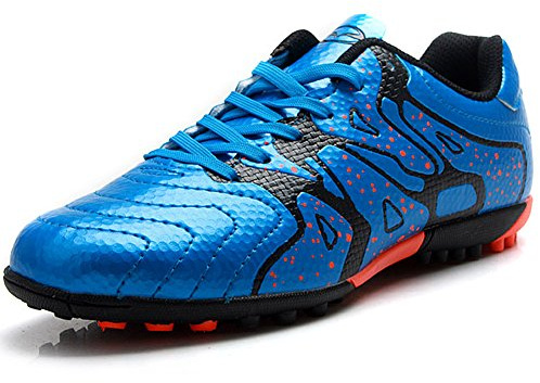rismart Garçon Difficile Sol Artificiel La Vitesse PU Cuir Football Chaussures