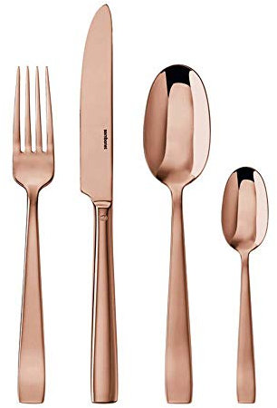 Rosenthal Sambonet - Flat PVD - Besteckset, Beteck, Essbesteck - Farbe: Kupfer - 24-teilig - Spülmaschinenfest