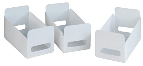 WENKO Haushalts-Organizer 3er Set, Aufbewahrungsboxen für Küche und Haushalt aus Kunststoff, ideal zum Sortieren von Koch- und Backzutaten, Putzmitteln und mehr, (B x H x T): je 15 x 18 x 30 cm, Weiß