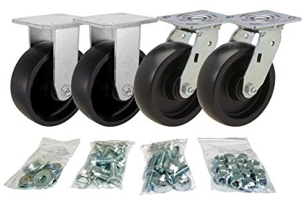 Toolbox Caster Set | 6 for Greenlee, Knaack and other Job Boxes | All Mounting Hardware Included