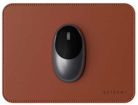 SATECHI Premium-Mauspad 24,1 x 19,1 cm (9,8 x 7,5) – sicher für lackierte und lasierte Holzoberflächen (Braun)