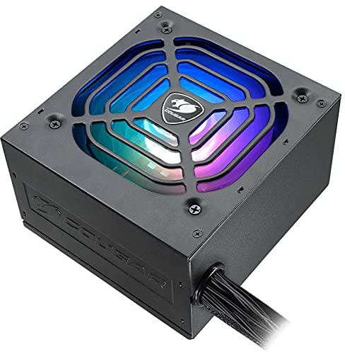 Cougar Gaming | Alimentation PC Gaming | XTC550ARGB - 550 Watts - Certification 80 Plus Bronze - ARGB - Ventilateur de Refroidissement de 120 mm - Roulements hydrodynamiques - Câbles Plats