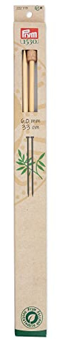 Prym 222119 Jackenstricknadeln Prym 1530, 33 cm, 6 mm, Holzfarben