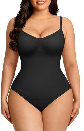 FeelinGirl Sömlösa Formande Trosor för Kvinnor Shapewear Kortvarig Tummy Control Bodysuit Overbust