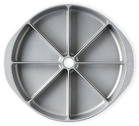 Nordic Ware Teglia per Scones e Cornbread, Teglia Forno in Alluminio con Stampi per Dolci, Biscotti, e Panini, Accessori Cucina di Alta Qualità Made in USA, Colore: Grafite