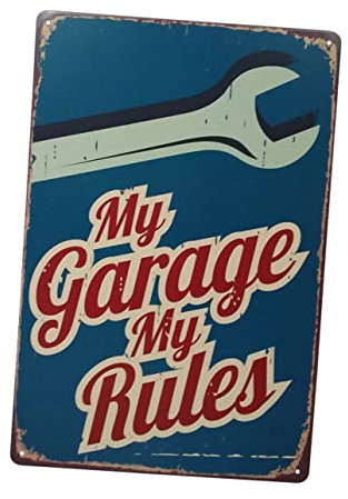 DOITOOL Retro Tin Painting Metal Wall Art Vintage Signs for Home Bar Antique Iron Sign Painting for Garage Shop Decor Wall Decor