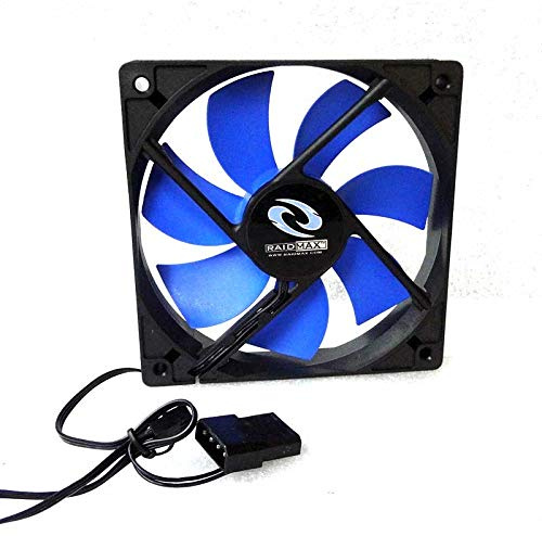 cooler Fan for Raidmax 120mm x 25mm Quiet Fan Blue/Black 3 Pin + 4 Pin Molex w/Speed Control