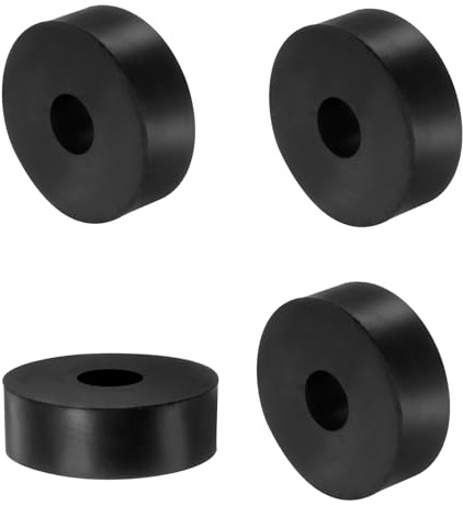 QUARKZMAN 4pcs Entretoises en Caoutchouc, Rondelles Épaises, Amortisseur Anti-Vibration pour Connexions Électriques Réparation Automobiles Appareils Voiture, 60mm OD x 12mm ID x 30mm Hauteur