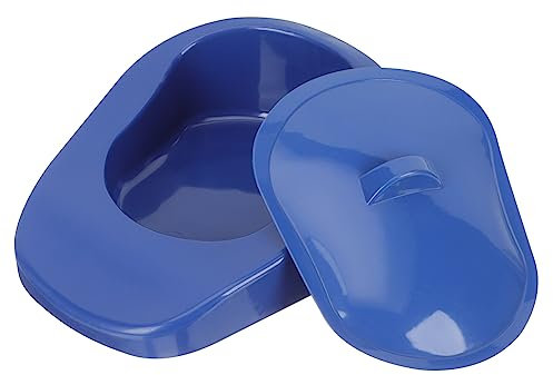 FRCOLOR Bettpfanne Aus Robustem Kunststoff Tragbar Und Wiederverwendbar Rutschfestes Design Mit Anti-spritz-funktion Für Bettlägerige Senioren Schwangere Und Pflege Zuhause Leicht Zu Reini