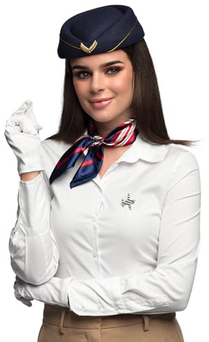 Boland 33205 - Kostümset für Erwachsene, Flugbegleiter, Kostümzubehör für Fasching oder Mottoparty, Set für Faschingskostüme