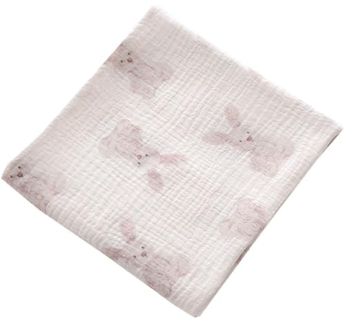 AOOPOO Baby Pucktuch Musselin Decke, 100x100cm Babydecke 100% Baumwolle Dünne Atmungsaktive Sommerdecke Puckdecke Baby Swaddle Decke Tücher für Neugeborene Junge und Mädchen