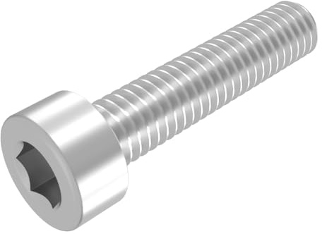 SECCARO Zylinderschraube M2,5 x 14 mm, Edelstahl V2A VA A2, DIN 912 / ISO 4762, Innensechskant, Vollgewinde, 20 Stück