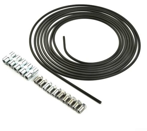 Auto Bremsleitung Reparatur Set - 5M Stahlrohr 4,75mm mit Schraubanschlüssen und Verbindern