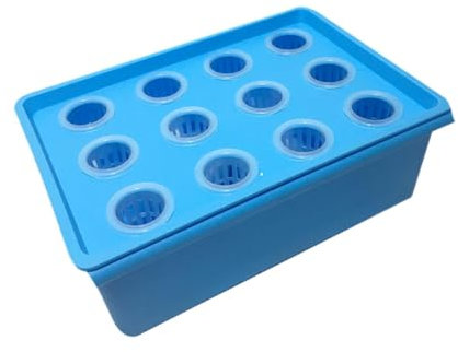 ＡＷＨＡＯ Caja de Cultivo Hidropónico con 12 Orificios, Caja de Cultivo para Hidropónico