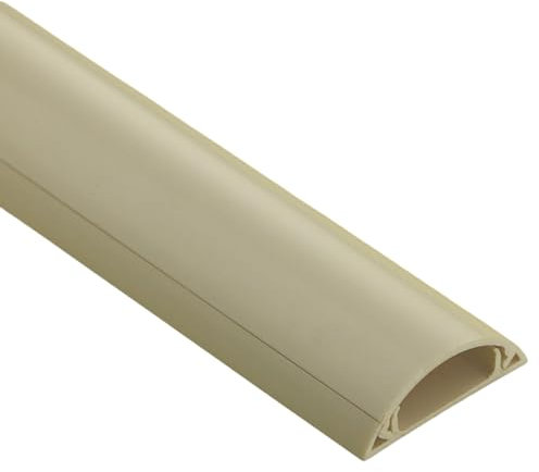 Serenitison PVC Cable Trunking,Anti Stomping,Cord Cover Floor For Extension Cords,Outdoor Cable Cover,1m Long,2 Root,Cord Hider Floor Cord Protector,Self Adhesive,For Home,Office,Warehouse,Wall