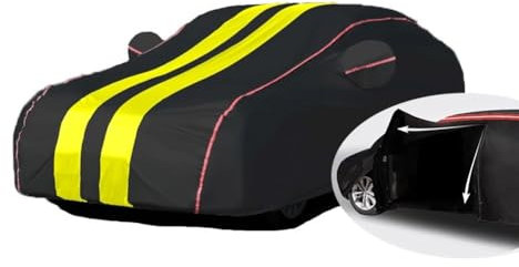 XINYUNFEI Autoabdeckung Wasserdicht Outdoor für Smart Roadster 452, Autoabdeckung Hagelschutz, Autoschutzhülle Autoabdeckung, UV Schutz Staubdicht Winddichte Allwetterschutz(Black 2)